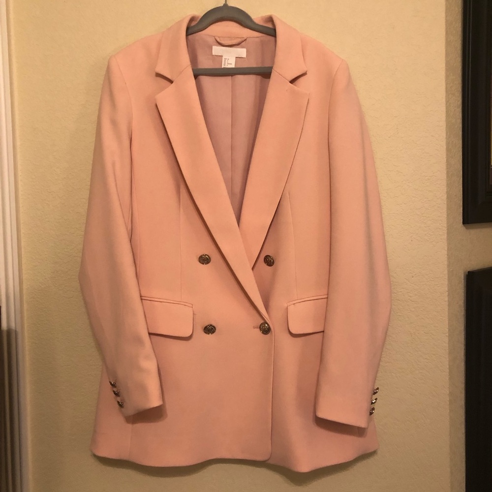 H&M Pink Double Breasted Blazer 6